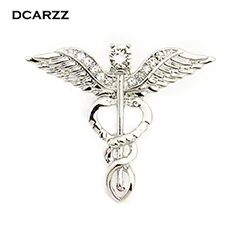 DCARZZ Vertebra Pewter Lapel Pins Medical Gift Doctor Nurse Antique Gold Silver Spine Pins Brooches Trendy Jewelry Women Gift