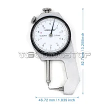 Толщиномер для проверки/0,1 мм X 20 мм/круглая измерительная головка