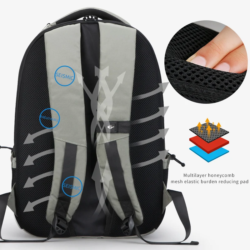 Mark Ryden Men's Backpack Fashion Multifunction USB Charging Men 15inch Laptop Backpacks Bisiness Bag For Men