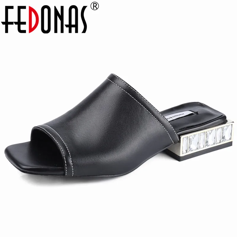 

FEDONAS Fashion Women Genuine Leather Sandals High Quality Concise Casual Summer Shoes Woman Solid Rome Sandals
