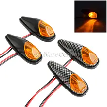 2Pcs 12V Universal Motorcycle Side Mirror Turn Signal Lights Indicator Blinker Flash Motor Bike font b