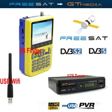 Gtmedia v8 finder Dish meter Monitor LCD HD DVB-S2 Cline Receptor Digital tv box Tuner V7S Satellite Receiver USB Wifi Converter