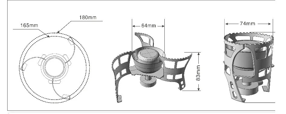 outdoor stove SIZE