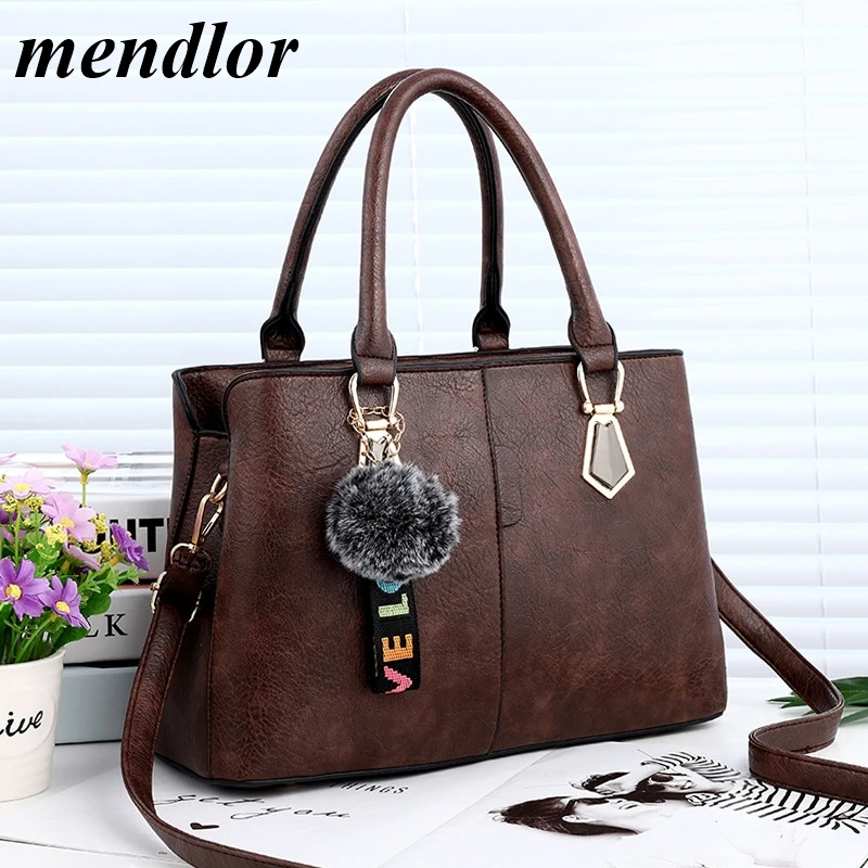 

Vintage PU Leather Ladies luxury Handbags Women Messenger Bags Designer Handbag Crossbody Female Shoulder Bag Boston Hand Bags