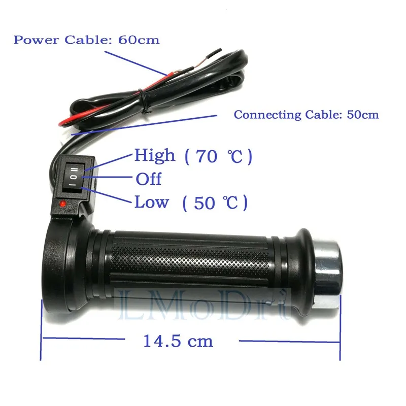 LMoDri 1 пара мотоциклетные зажимы для горячего мотоцикла ATV ручной Электрический нагрев рукоятка 7/" 22 мм ручка грелка 12 В LMODRI