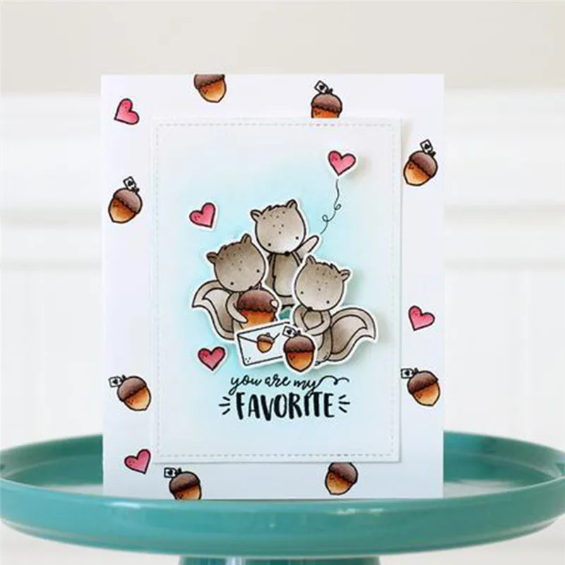 

GJCrafts Squirrel Dies Scrapbooking Metal Cutting Dies New 2019 Nut Stamps and Dies Clear Stamp Crafts Dies Cuts Card Making