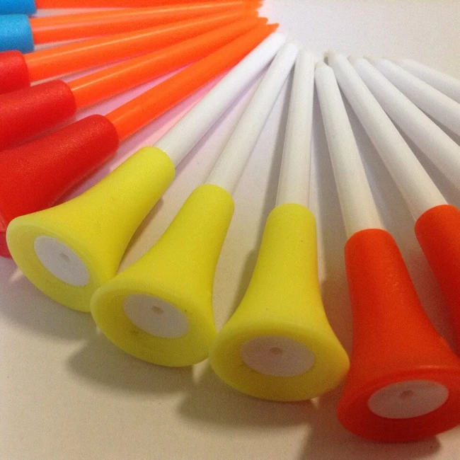 50pcs bulk Assorted color plastic golf tee with rubber tip 50pcs bulk Assorted color plastic golf tee with rubber tip