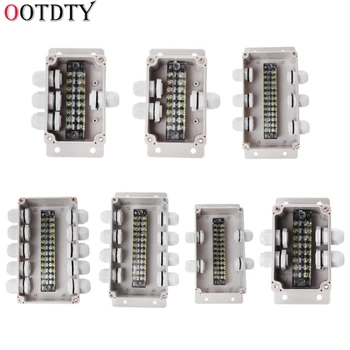 

OOTDTY ABS Waterproof Junction Boxes Outdoor Distribution Connection Indoor Monitoring Box Electric Fence Case With Cable Glands