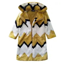 Большой размер граффити графический принт теплая Толстая длинная искусственная зимняя куртка с отделкой из меха Свободное пальто с длинными рукавами ветровка верхняя одежда