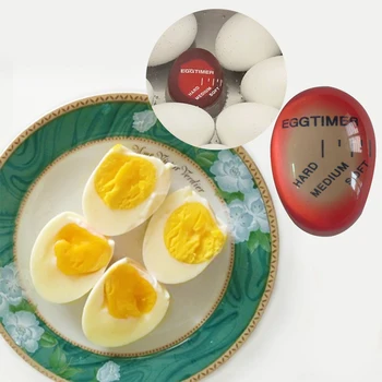 

1pcs kookwekker Egg Perfect Color Changing Timer Yummy Soft Hard Boiled Eggs Cooking Kitchen Eco-Friendly Resin Eggs Timer