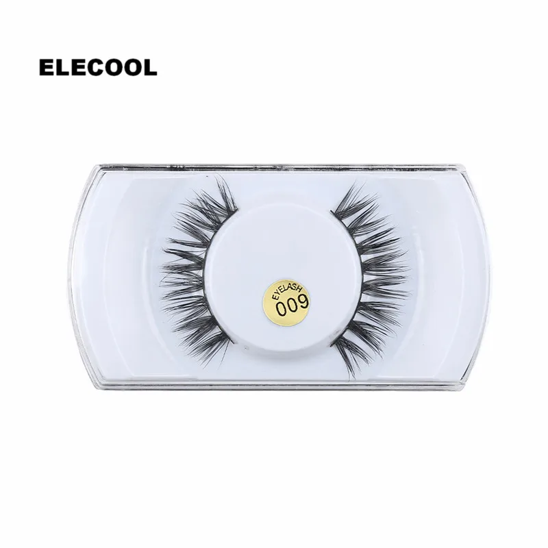 

ELECOOL Handmade 3D Mink False Eyelashes Extensions Natural Long Cross Thick Fake Eye lashes Beauty Makeup Tool