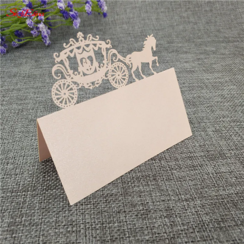 10/50/100 шт. белое сиденье карта свадебная машина лазерная резка Mariage свадебные банкетные карточки для рассадки название Свадебные украшения 9X9 см 7z - Цвет: pink