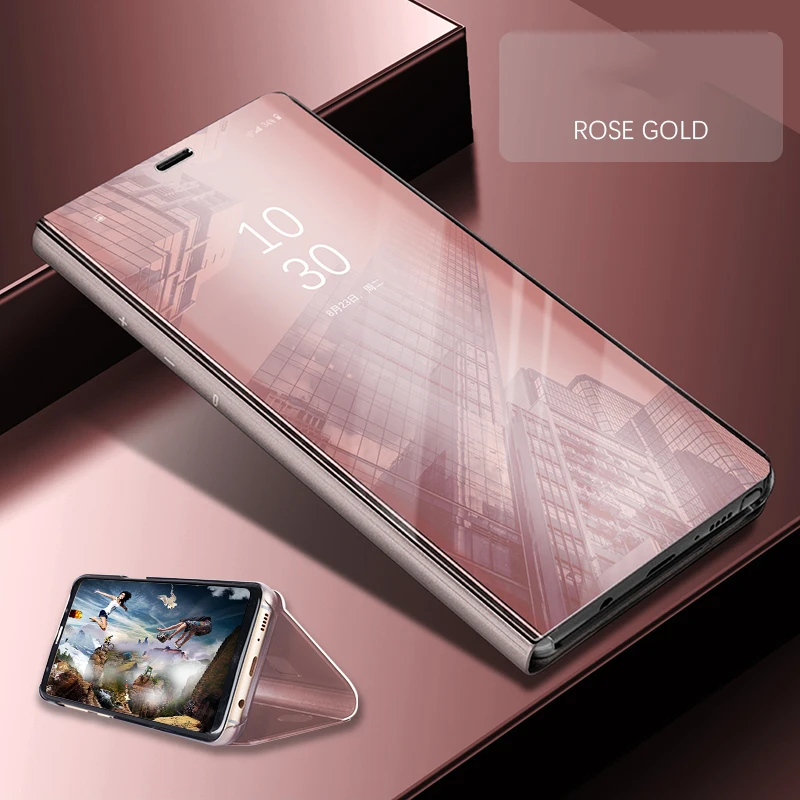 Зеркальный флип чехол для Xiaomi Redmi Note 7 6 5 Pro 4X 5A Prime Plus 6A S2 Mi A1 A2 Lite 9 8 SE 5C Pocophone