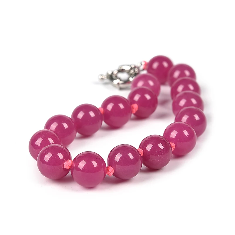

Romantic rose and Round and smooth line design rose red jasper bracelet make one hot.