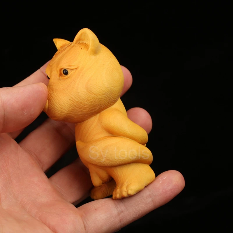 

Wood art Diy Handmade Creative wood DIY sytools wood handicraft Boxwood Carving little fox