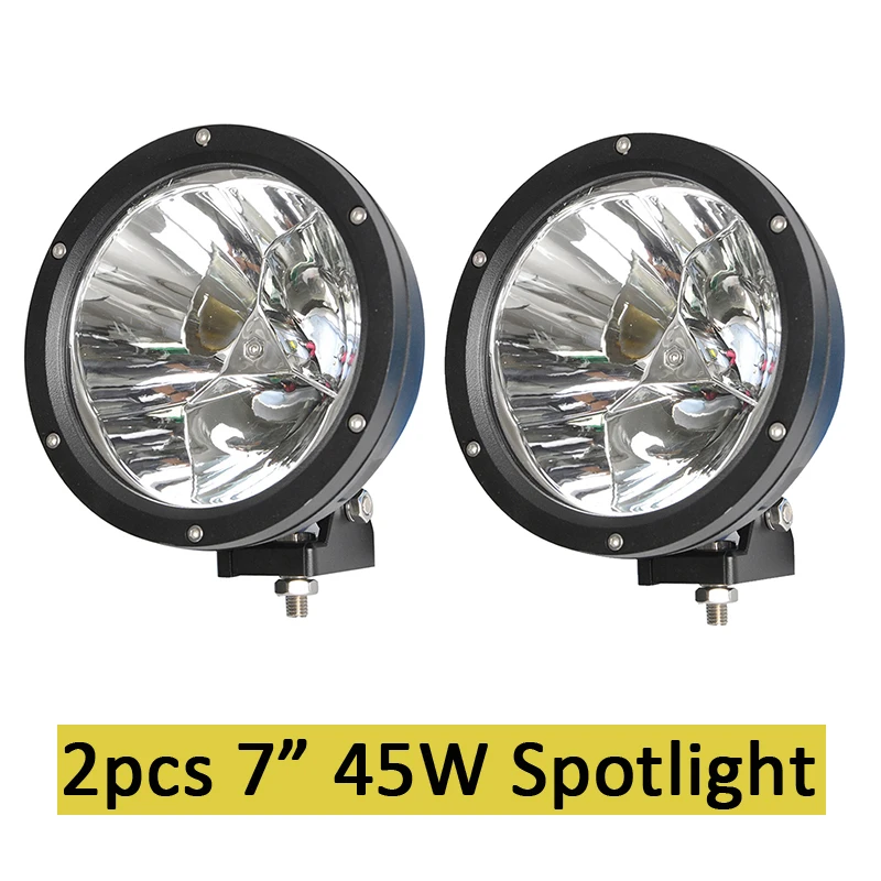 1 Led Cannon Lights Round Spot Driving Spotlight Work Lamp with Focused Beam for Jeep Polaris SUV 4WD Off Road Truck SUV ATV UTV Offroad Tractor Sand Rail Dune Buggy 4x4