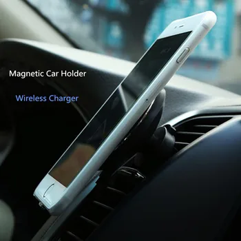 

TOTTIDAY Qi Wireless Car Charger W3 Magnetic Stand Air Vent Holder for iphone X 8 PLUS 8 Galaxy S8 S8 plus S7 edge S7 and others