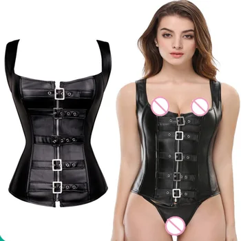 

Good quality !!!!!!!Sexy Women STEEL BONED Faux Leather Corset Steampunk Bustier Top Lingerie plus size xxxxxxl