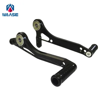 

waase Motorcycle Adjustable Shift Pedal Lever & Brake Shifter Pedal Lever Toe Pegs For Rearset Rear sets