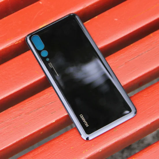 Чехол для задней батареи huawei для huawei P20 Pro, чехол для задней панели со стеклом - Color: Black