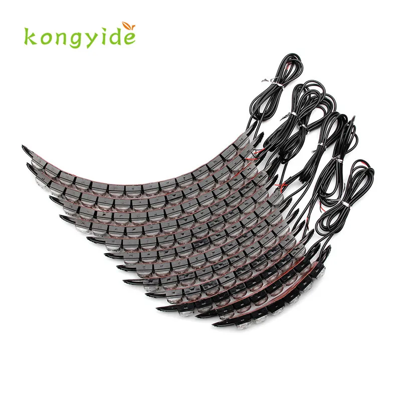 2x COB Car DRL Driving Fog Light 6 LED Daytime Running Light Flexible ligero luz drop shipping  sep23