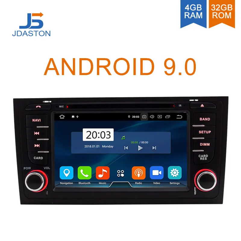 Jdaston восемь ядер Android 8,0 4G + 32 г dvd-плеер автомобиля для AUDI A6 S6 RS6 1997 1998 1999 2000-2003 2004 автомобилей мультимедиа gps радио