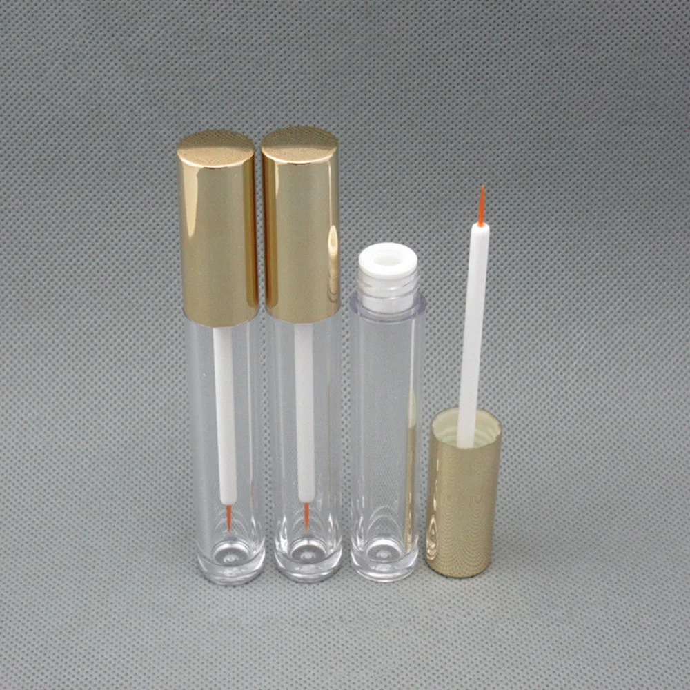 

10ps 6ml empty black mascara container bottle tube with brush lipgloss eyeliner make up cream container applicator reuse bottle