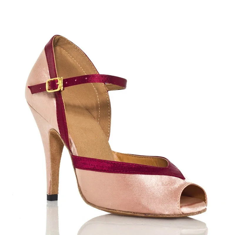 Профессиональный Атлас туфли для латиноамериканских танцев женские популярные туфли на высоком каблуке Танго Сальса женская обувь для танцев