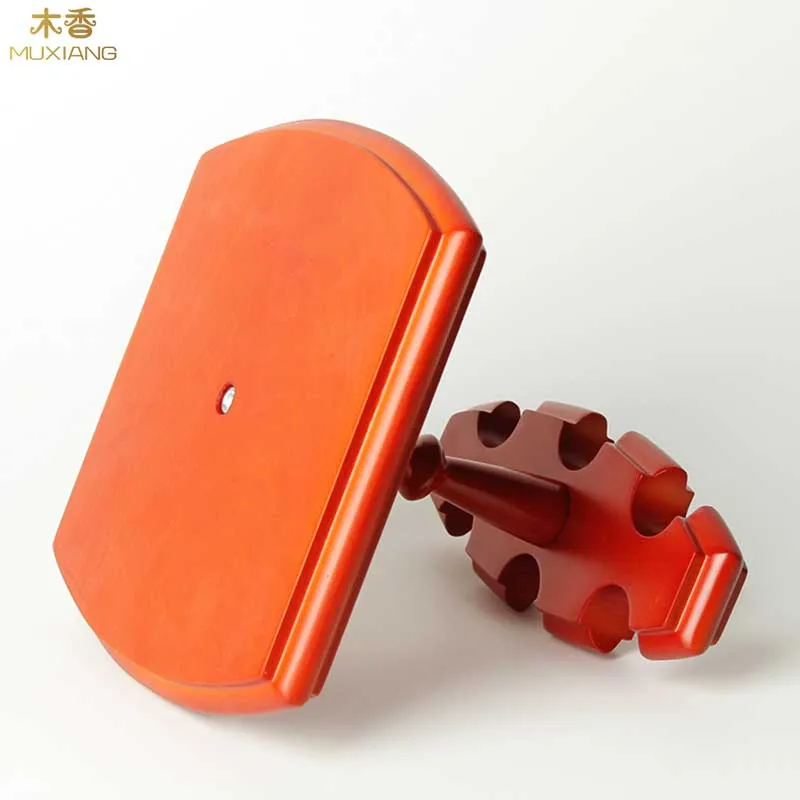 2 muxiang good quality beech wood pipe holder 6 seat smoking pipe rack vertical tobacco pipe stander for 6 pipes china factory sale