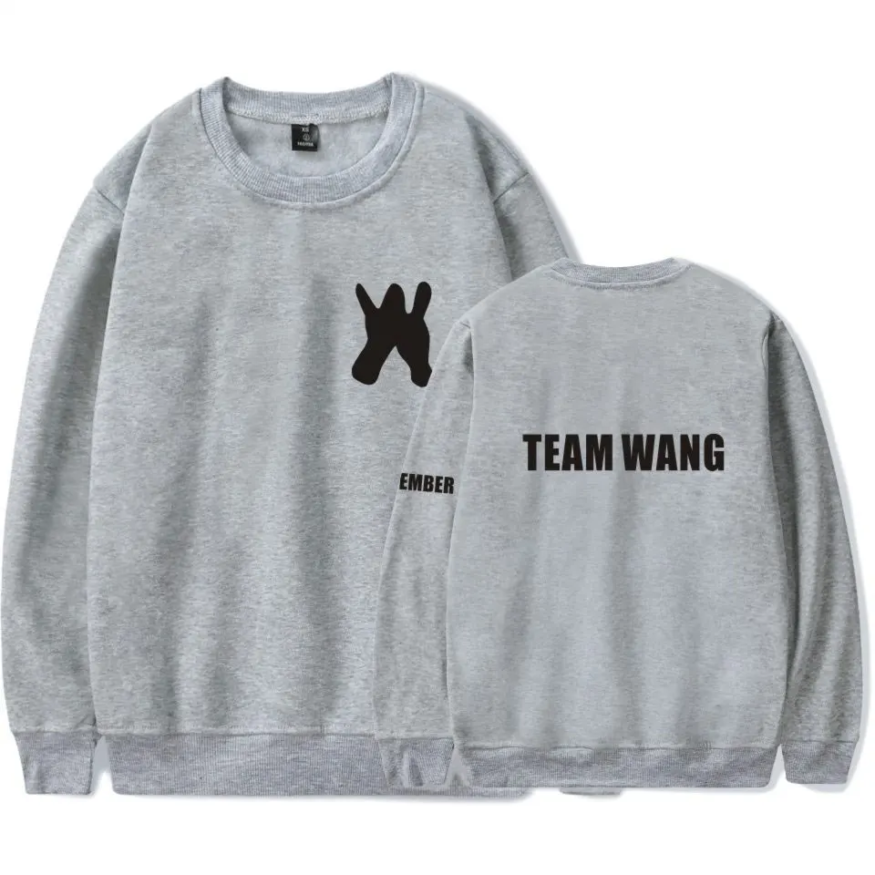Толстовка Kpop Got7 Jackson Wang TEAM WANG Молодежный пуловер с длинным рукавом и круглым