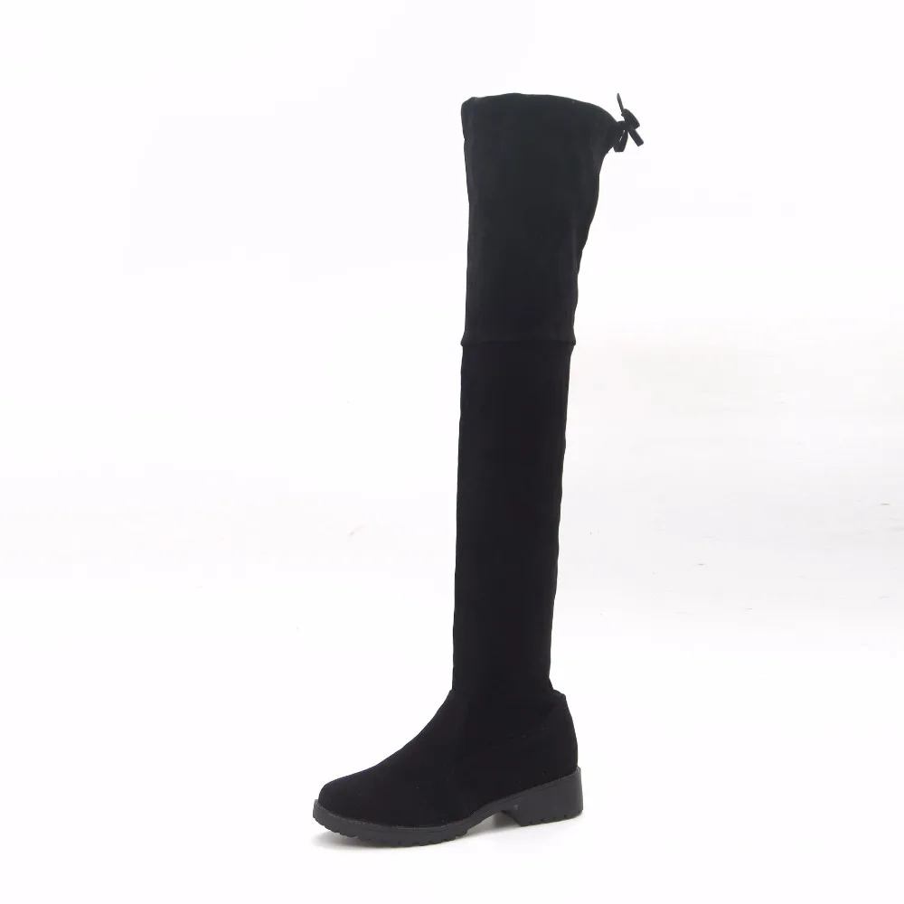 Slim Boots Sexy Over the Knee High Suede Women Snow Boots Women's Fashion Winter Thigh High Boots Shoes Woman SIZE 35-40 hot fashion solid concise suede slim thigh high women boots over the knee winter high heels woman shoes