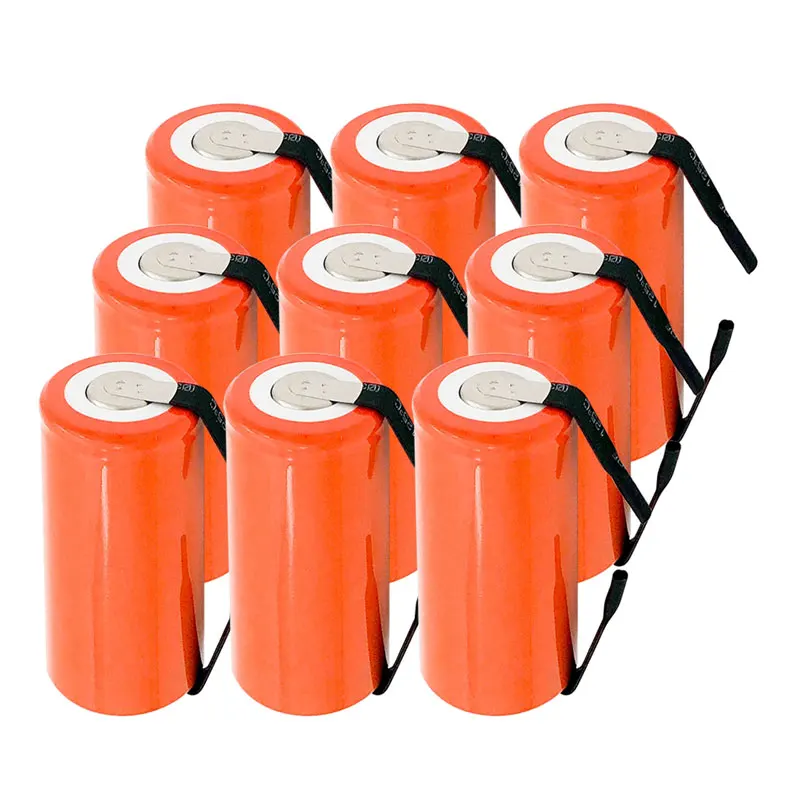 

15Pices/lot Orange SC Ni-CD battery 2800mah rechargeable battery replacement 1.2V with tab an Extension Cord Processed