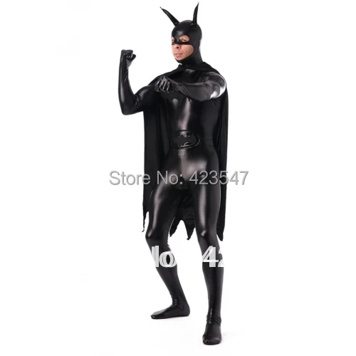 Black Metal Batman costume DC Comics Metallic Batman Superhero Costume Halloween Costumes