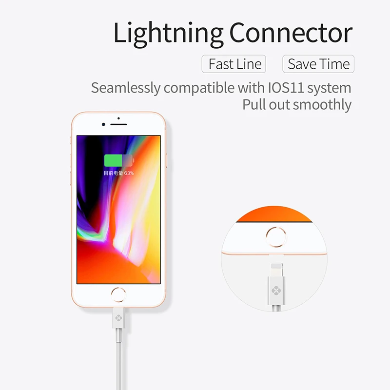 TOTU USB Type C до 8 Pin телефонный кабель для Lightning iPhone X 7 6 6S Plus Macbook быстрое зарядное