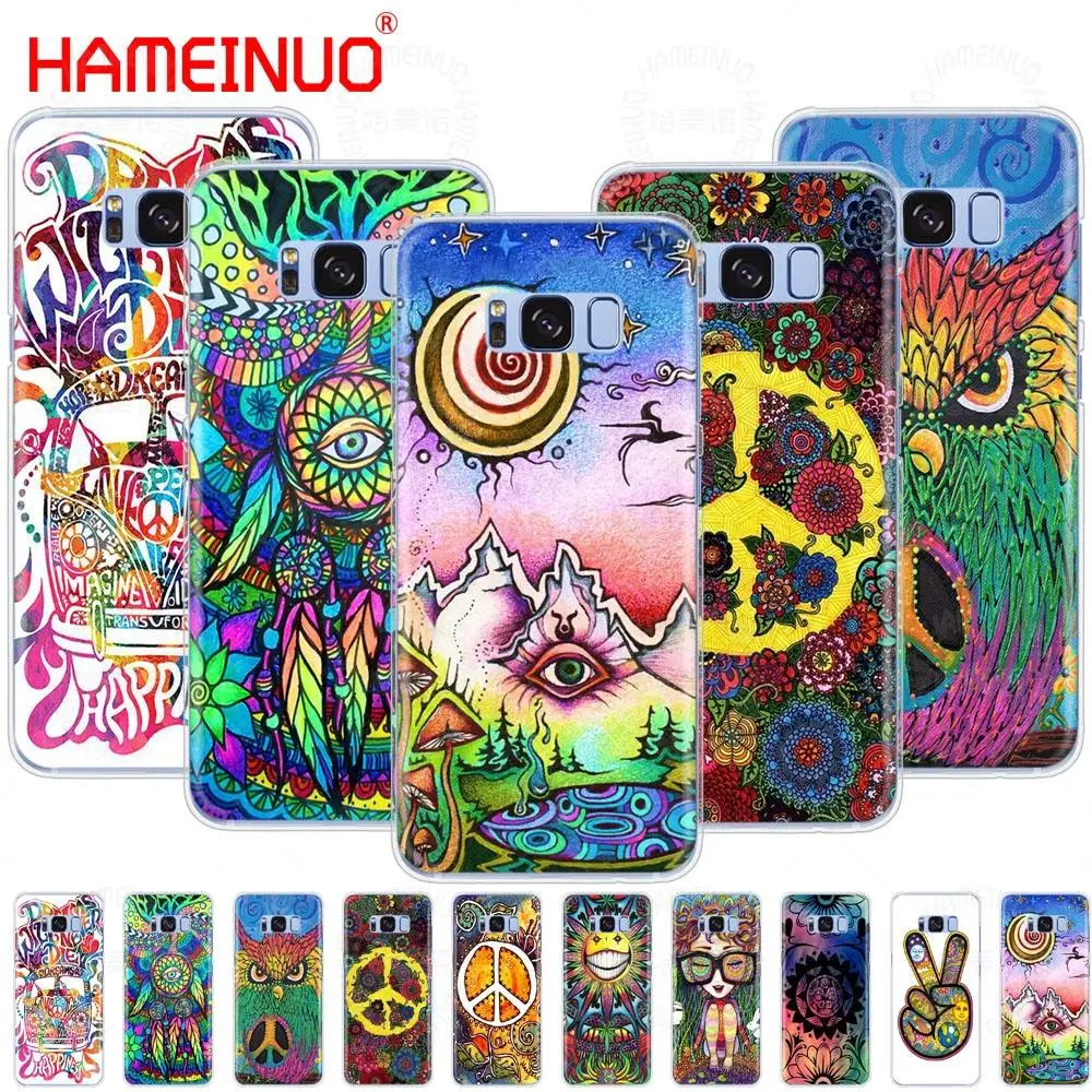 HAMEINUO Hippy Hippie Psychedelic Art Peace Чехол для мобильного телефона Samsung Galaxy S9 S7 edge PLUS S8 S6 S5 S4 S3