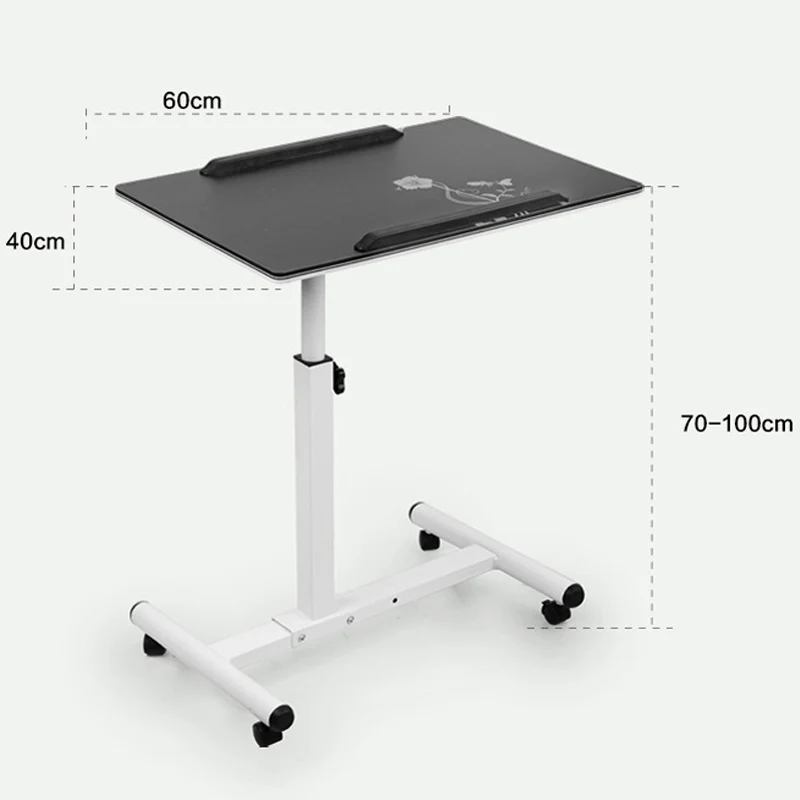 Movable Mini Laptop Table Portable Simple Computer Desk Stand For Movable Mini Laptop Table Portable Simple Computer Desk Stand For Bed Sofa Study Office Angle And Height Adjule Black White In Desks From