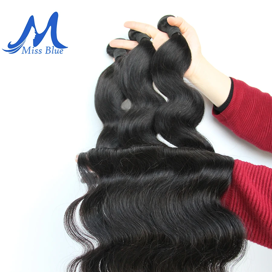 Missblue волнистые перуанские вплетаемые пряди человеческие волосы 30 32 34 36 38 40 дюймов 3/4 пучок натуральных волос remy