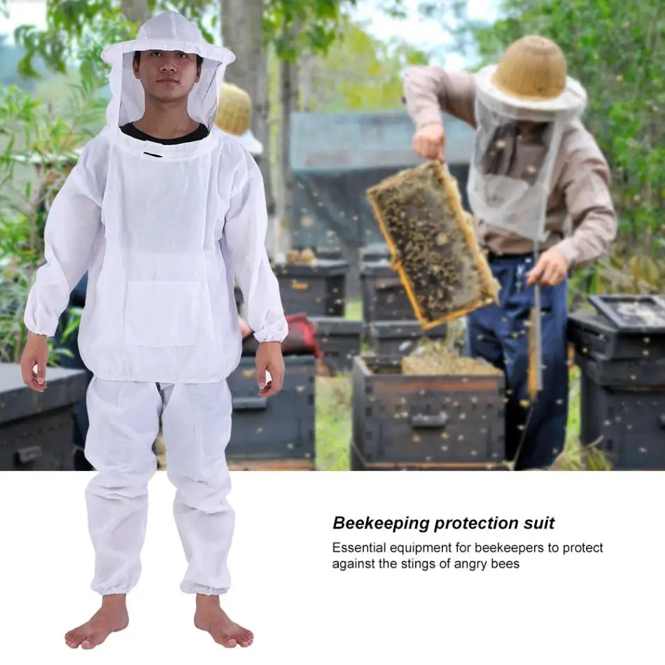 Профессиональный защитный костюм пчеловода оборудование для пчеловодства куртка с капюшоном брюки защитят Вас от укусов пчел