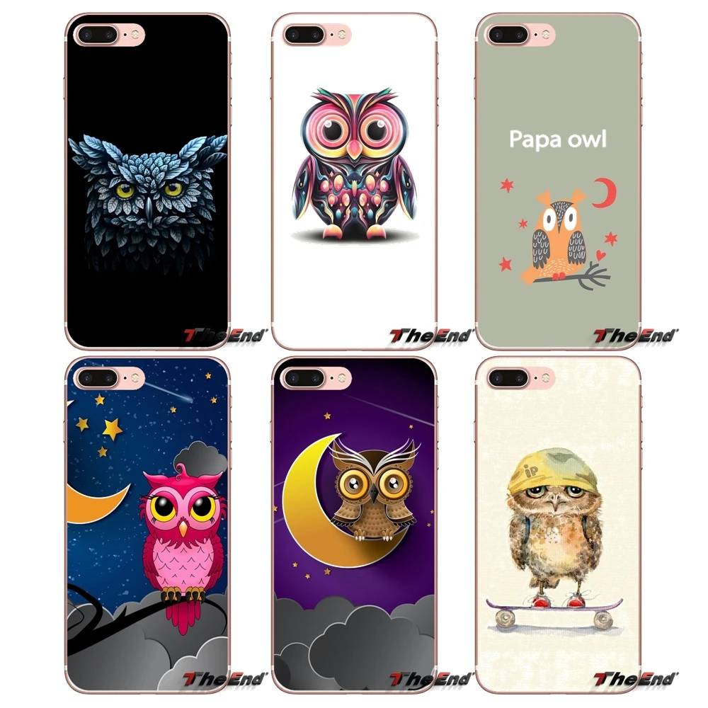 

TPU Transparent Skin Case animal owl funny For iPhone X 4 4S 5 5S 5C SE 6 6S 7 8 Plus Samsung Galaxy J1 J3 J5 J7 A3 A5 2016 2017