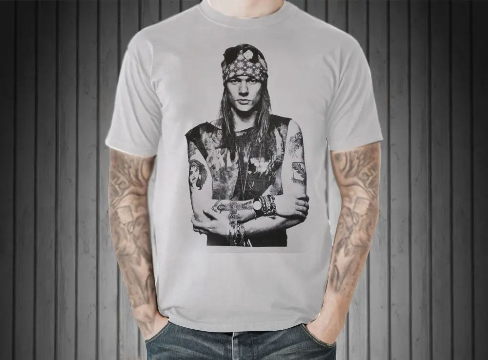 Axl Rose Retro Vtg T Shirt Guns N Roses Gnr Icon Hard Metal Punk Rock