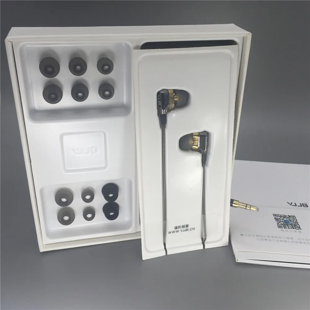 VJJB V1 и V1S наушники с микрофоном и розничной коробкой в ухо Игровые гарнитуры шумоизоляция стерео бас