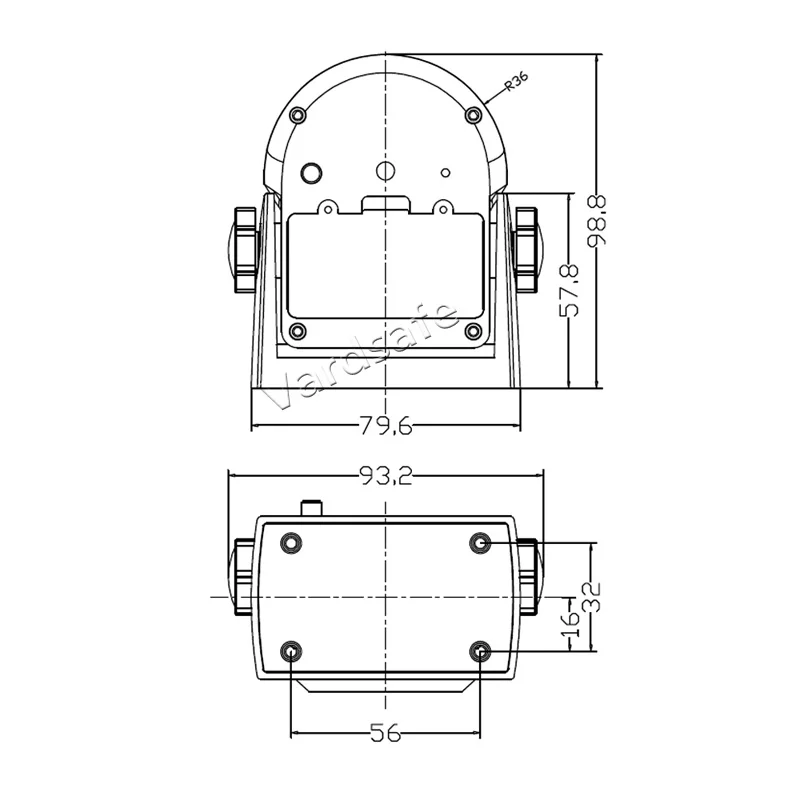 WiFi magnetic battery operated rear view camera dimension