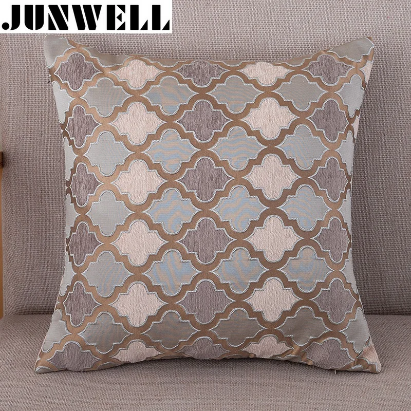 Junwell البوليستر الجاكار وسادة مقعد أريكة مكتب عودة مزين وسادة Coussin Cojines الزخرفية 45x45 cm مربع Junwell البوليستر الجاكار وسادة مقعد أريكة مكتب عودة مزين وسادة Coussin Cojines الزخرفية 45x45 cm مربع