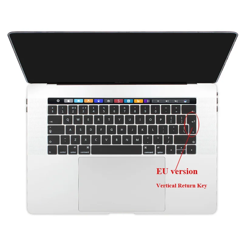 Для Macbook Pro Touch Bar 1" 15" A1706 A1707 силиконовый чехол для клавиатуры для Macbook TouchBar 13,3 A1989 Защита клавиатуры EU