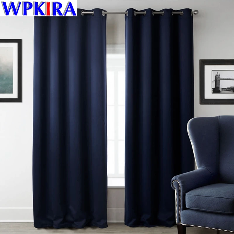 

Modern Blackout Curtains for Living Room Window Treatment Blinds Finished Drapes for bedroom Panels WP092-30