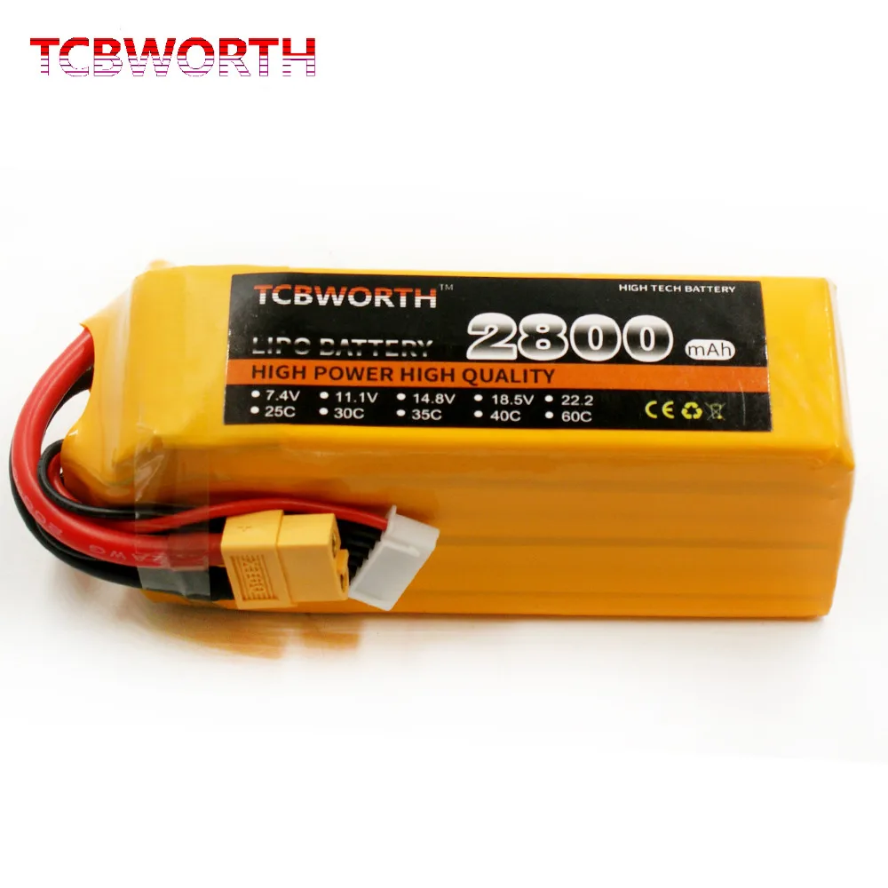 TCBWORTH 6S 22.2V 2800mAh 35C LiPo XT60