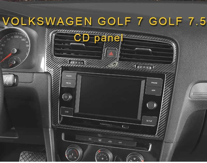 Gelinsi для Volkswagen golf 7 golf 7,5 автомобильный Стайлинг CD плеер экран панель Крышка обрезная рамка аксессуары для интерьера