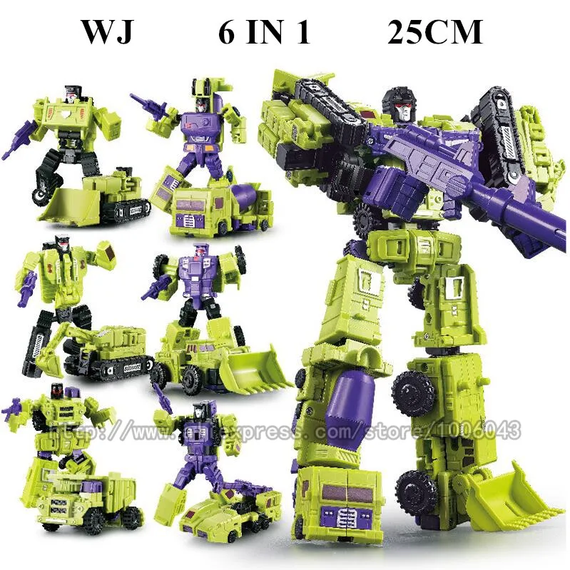 Игрушки трансформеры WEI JIANG 6 в 1 крутая экшн фигурка KO G1 DX9 Аниме Робот автомобиль