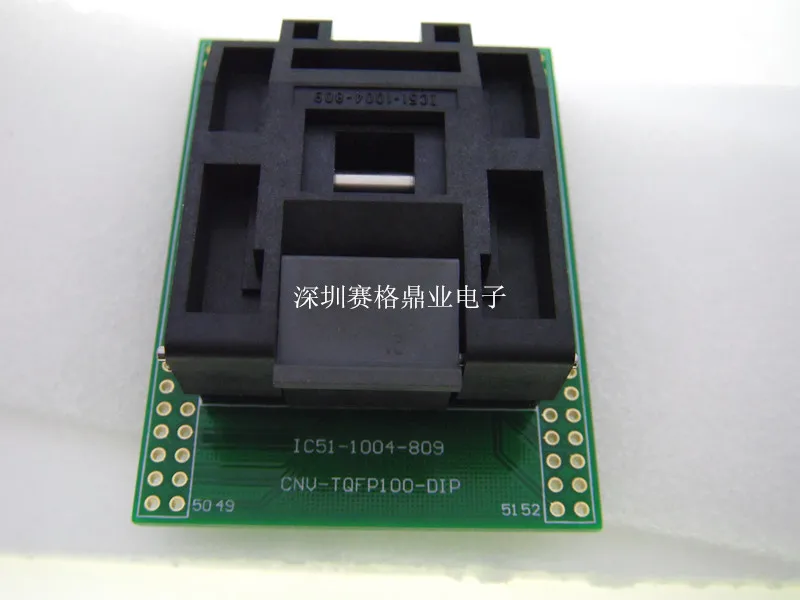 Раскладушка IC51-1004-809 QFP100/DIP TQFP100 позолоченный IC Сжигание сиденье адаптер Тесты ing сиденье Тесты гнездо Тесты скамья на