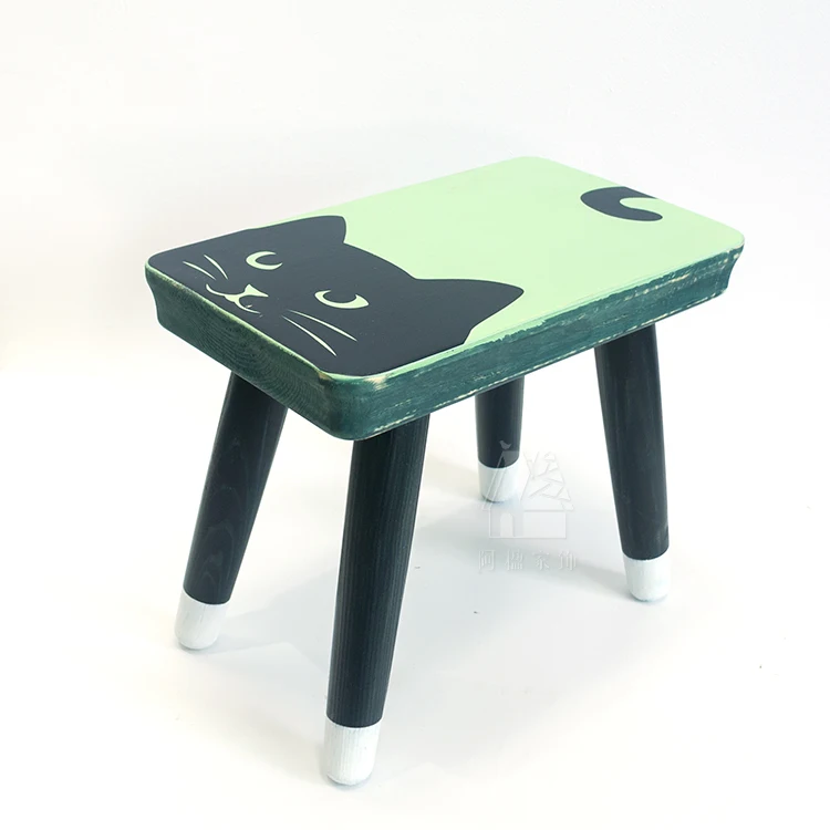 Louis модные детские табуреты Маленький стул все твердой древесины переносной раскладной стул - Цвет: S2